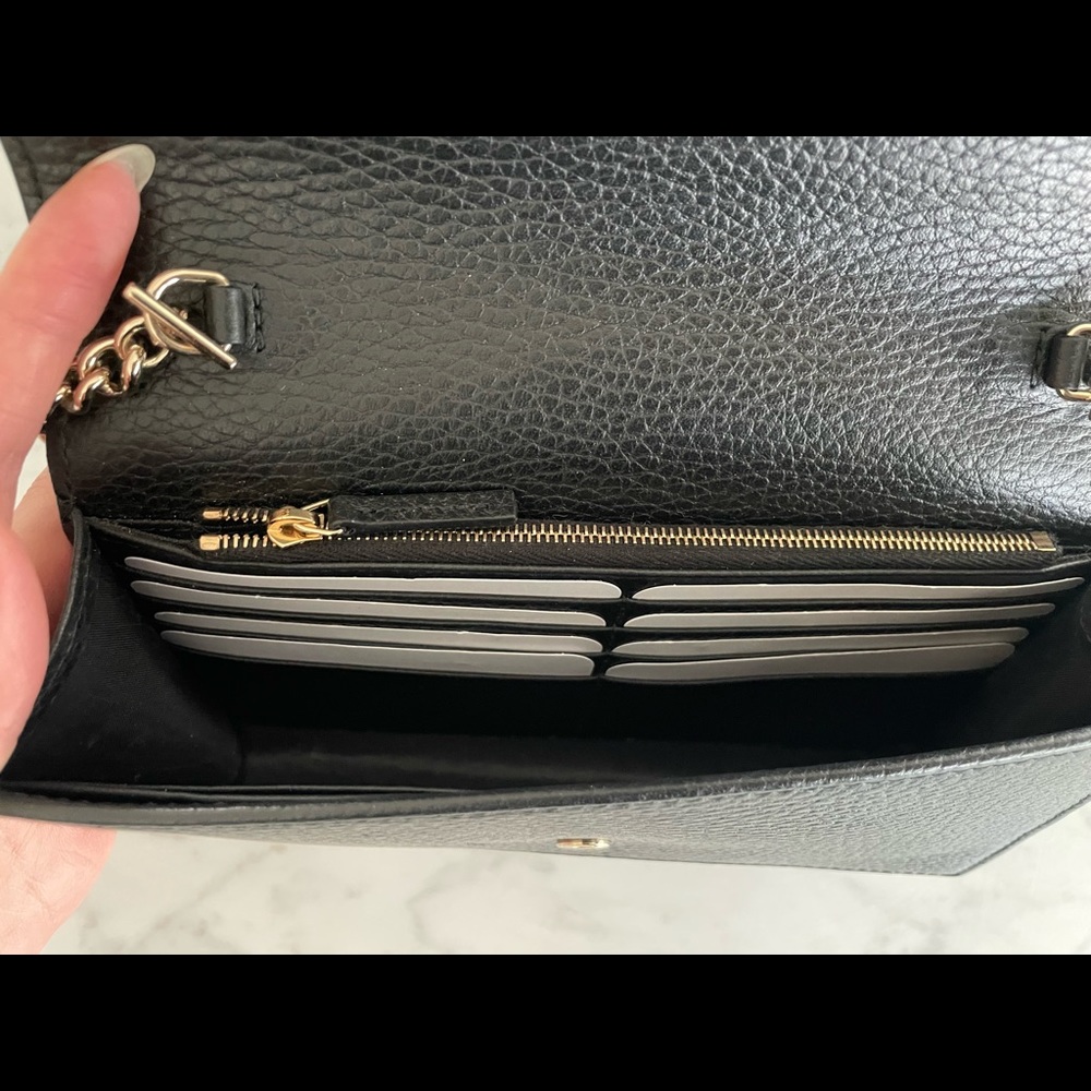 Gucci Black Leather Interlocking GG Wallet On Chain (SOLD) - Picture 11 of 13